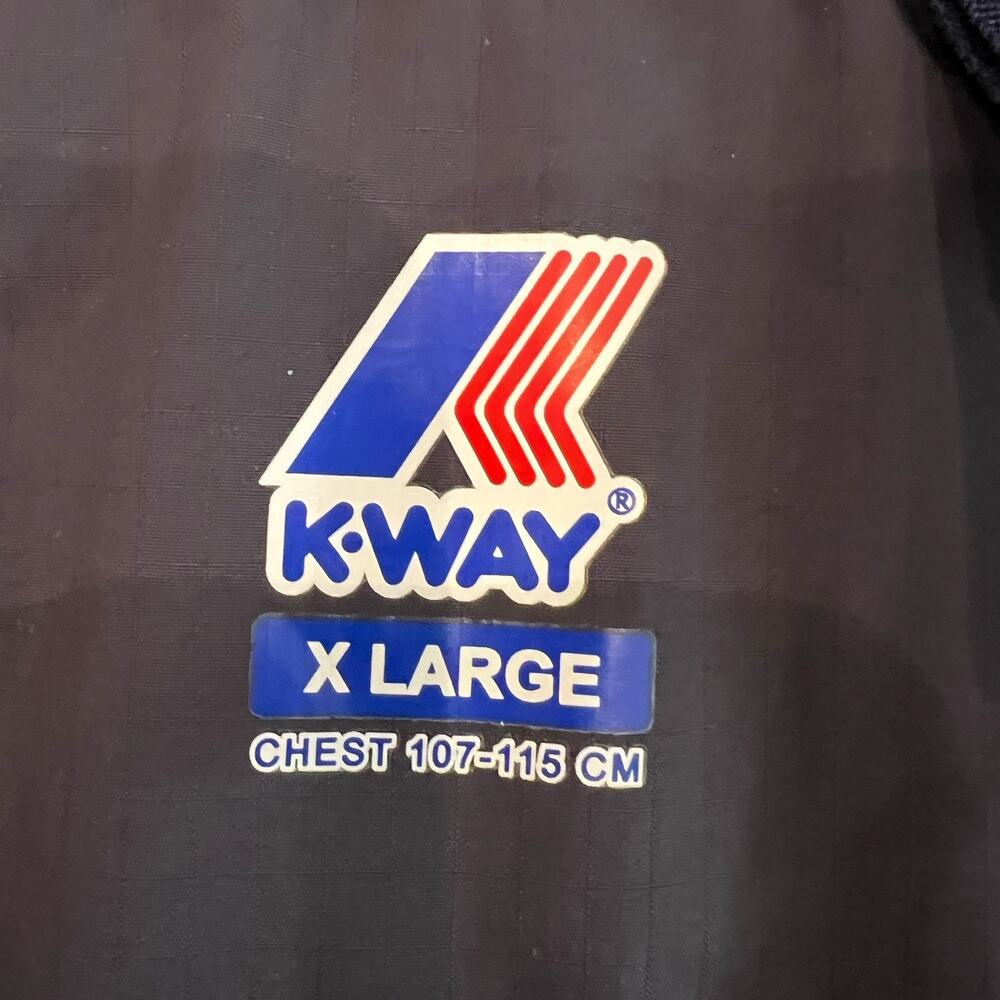 K-WAY Jack Ripstop Marmotta Full‎ Zip Fleece Lined Jacket Navy Blue Size XL - Picture 7 of 16